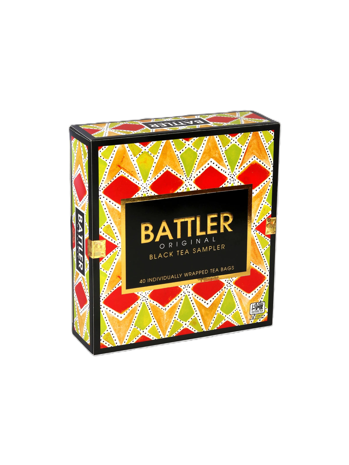 Battler Original 4 Varieties Black Tea Sampler – Gift Box (40 Enveloped Tea Bags)
