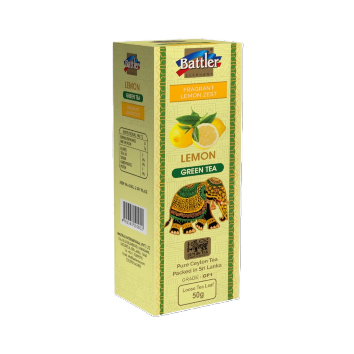 Green Tea With Lemon - 50g Carton