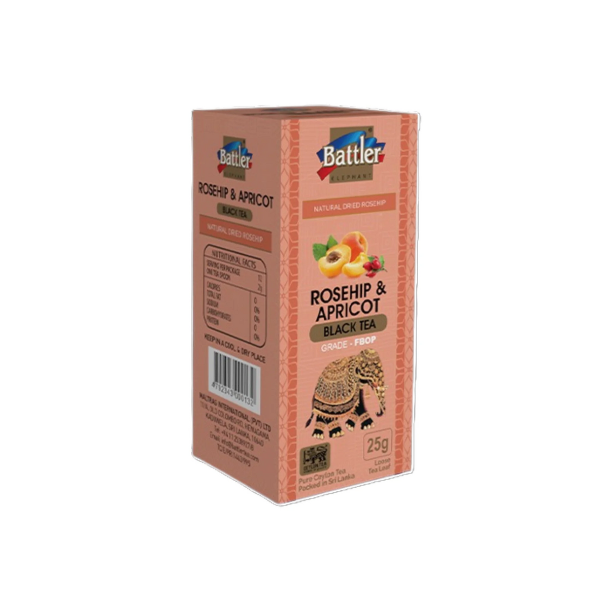 Black Tea With Rosehip & Apricot - 25g Carton