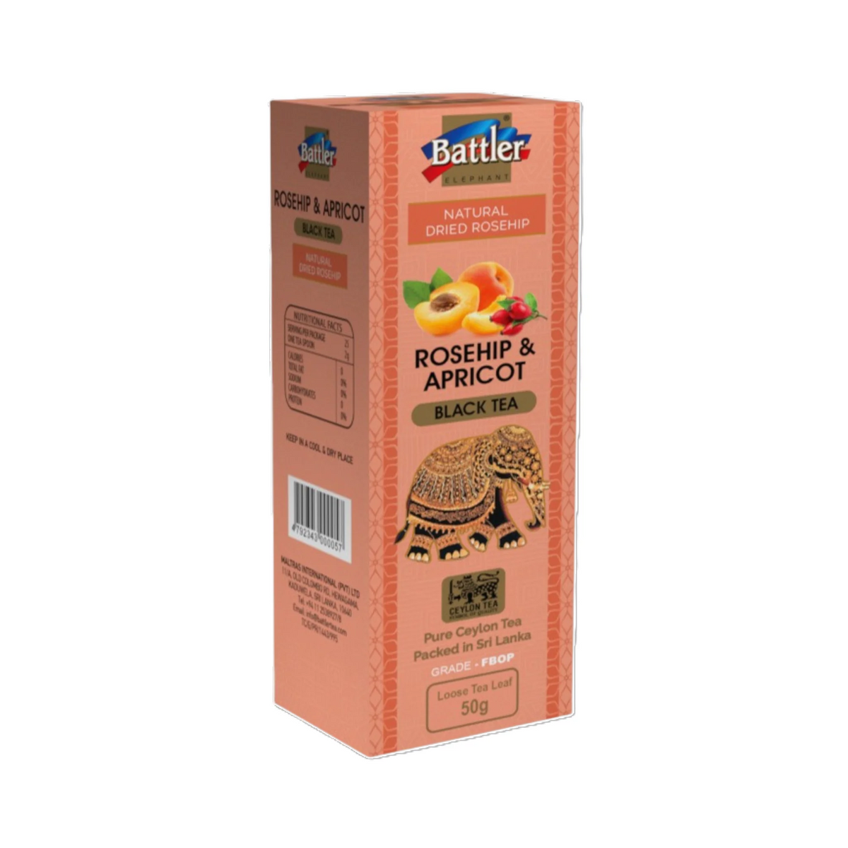 Black Tea With Rosehip & Apricot - 50g Carton