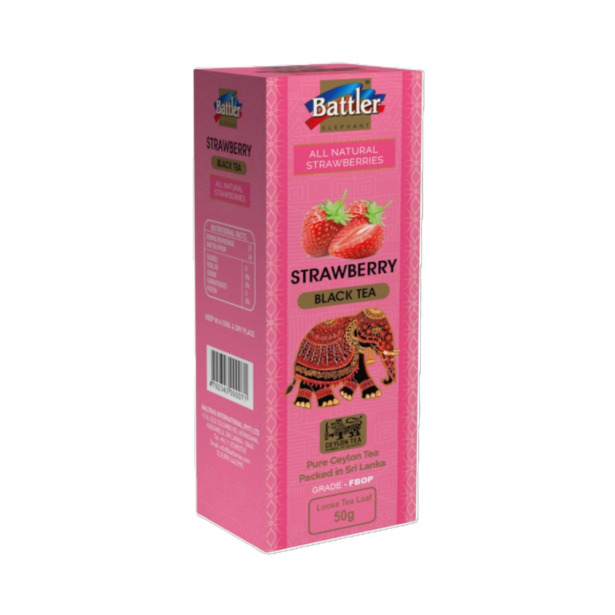 Black Tea With Strawberry - 50g Carton