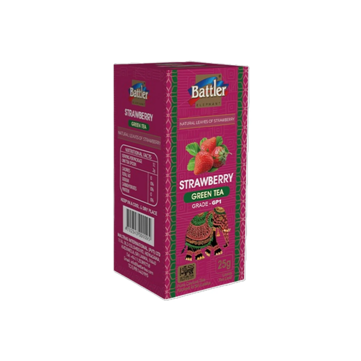 Green Tea With Strawberry - 25g Carton