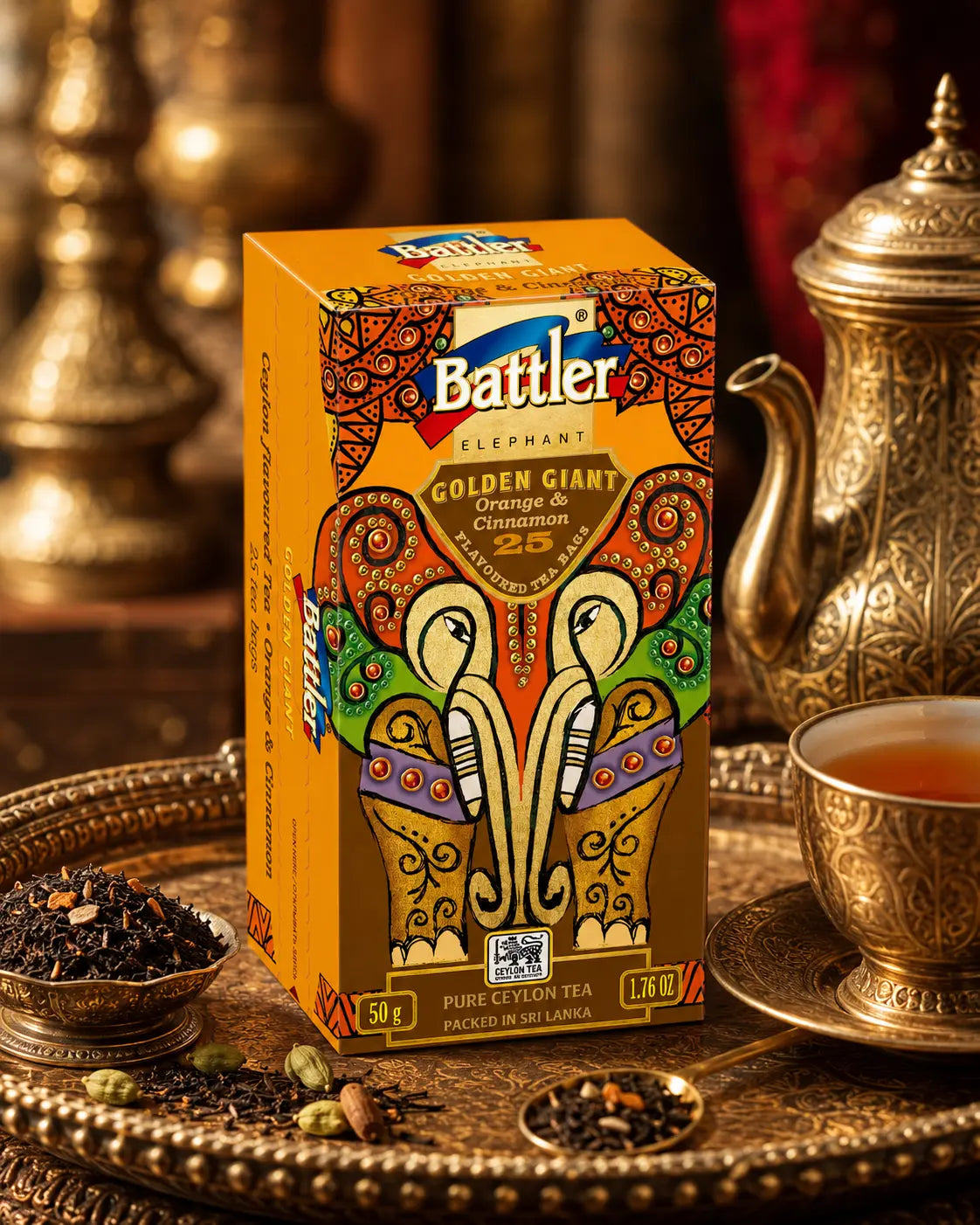 Golden Giant Orange & Cinnamon - Ceylon Black Tea 25 Tea Bags