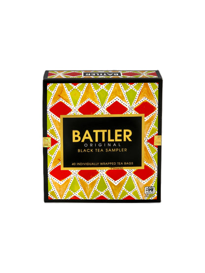 Battler Original 4 Varieties Black Tea Sampler – Gift Box (40 Enveloped Tea Bags)