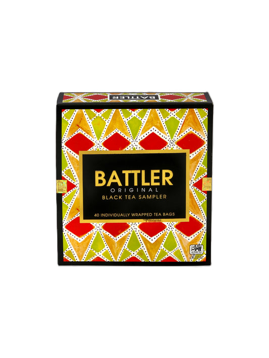 Battler Original 4 Varieties Black Tea Sampler – Gift Box (40 Enveloped Tea Bags)