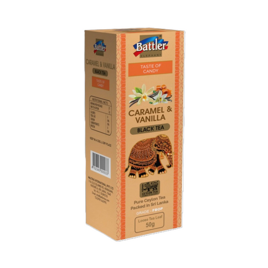 Black Tea With Caramel & Vanilla - 50g Carton