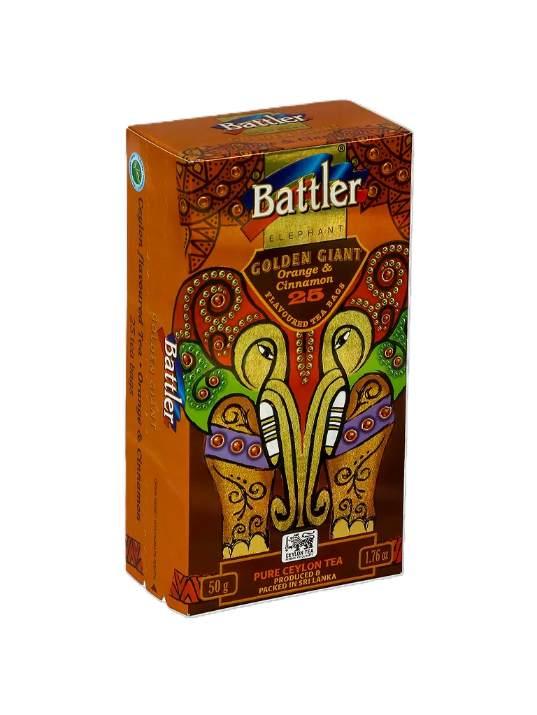 Golden Giant Orange & Cinnamon - Ceylon Black Tea 25 Tea Bags