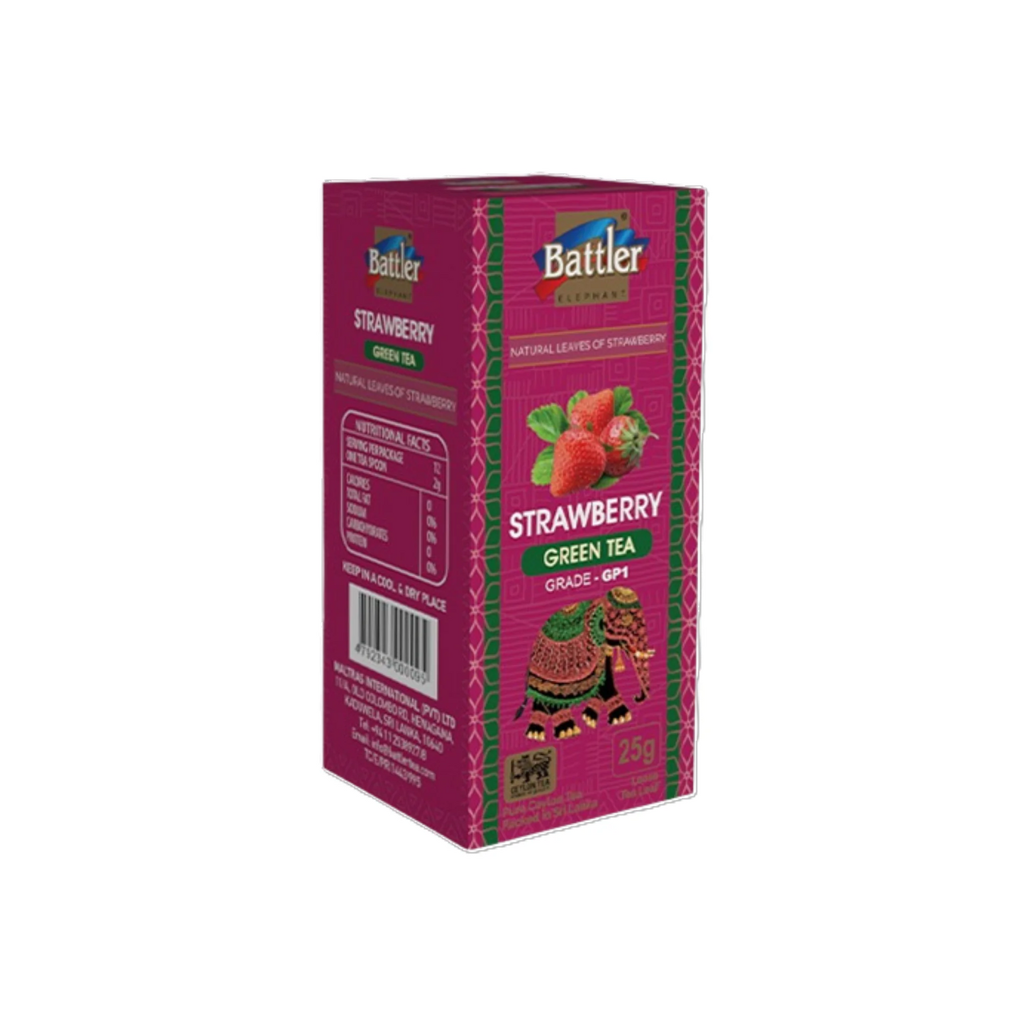 Green Tea With Strawberry - 25g Carton