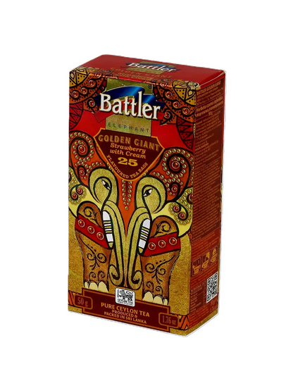 Golden Giant Strawberry With Cream - Ceylon Black Tea 25 Tea Bags