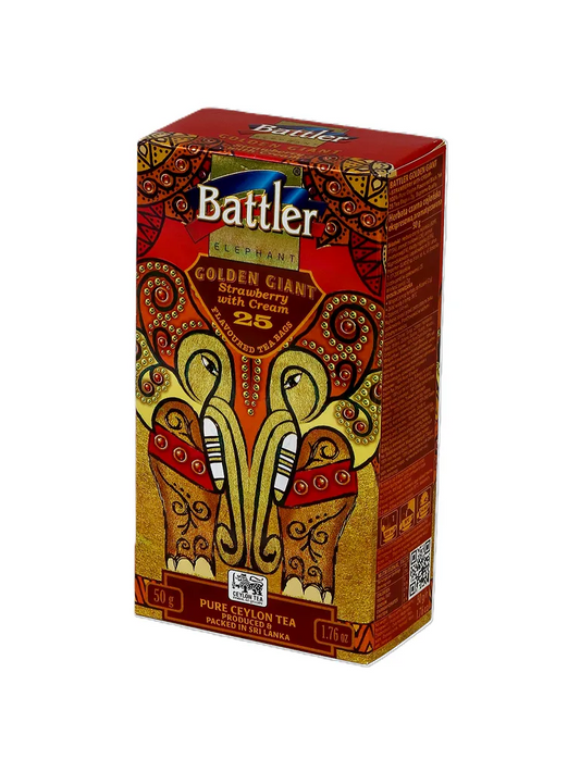 Golden Giant Strawberry With Cream - Ceylon Black Tea 25 Tea Bags