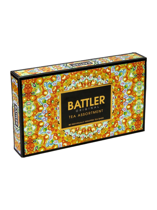 Battler Original 8 Varieties Tea Sampler – Gift Box (80 Enveloped Tea Bags)