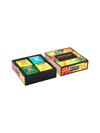 Battler Original 4 Varieties Assorted Tea Sampler – Gift Box (40 Enveloped Tea Bags)