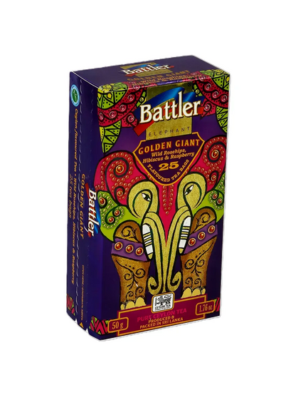 Golden Giant Wild Rosehips, Hibiscus & Raspberry - Ceylon Black Tea 25 Tea Bags